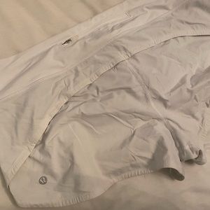 White lululemon shorts. Size 12. Gently used and in good condition